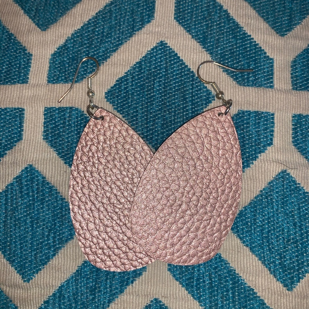 Handmade leather earrings